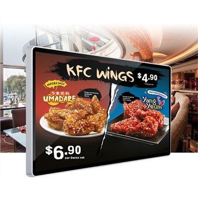 Paparan Pengiklanan Dipasang Dinding dengan Tepi Bulat